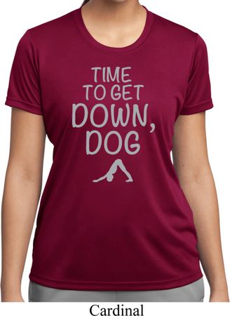 Yoga Get Down Dog Ladies Moisture Wicking Shirt
