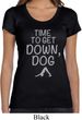 Yoga Get Down Dog Ladies Scoop Neck Shirt