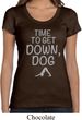 Yoga Get Down Dog Ladies Scoop Neck Shirt