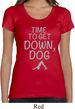 Yoga Get Down Dog Ladies Scoop Neck Shirt
