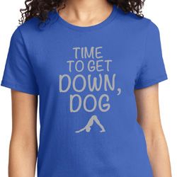 Yoga Get Down Dog Ladies Shirt
