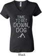 Yoga Get Down Dog Ladies V-neck Shirt