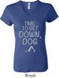 Yoga Get Down Dog Ladies V-neck Shirt