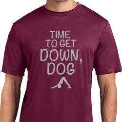 Yoga Get Down Dog Mens Moisture Wicking Shirt