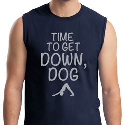 Yoga Get Down Dog Mens Muscle Shirt