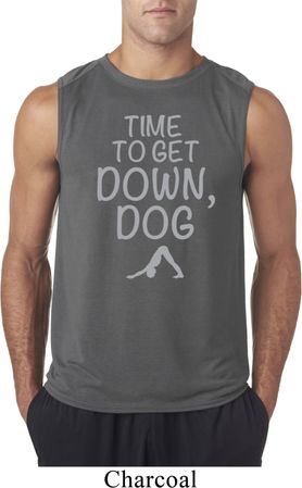 Yoga Get Down Dog Mens Sleeveless Shirt