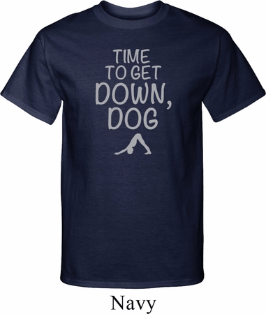 Yoga Get Down Dog Mens Tall Shirt
