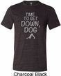 Yoga Get Down Dog Mens Tri Blend Crewneck Shirt