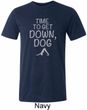 Yoga Get Down Dog Mens Tri Blend Crewneck Shirt