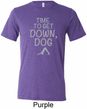Yoga Get Down Dog Mens Tri Blend Crewneck Shirt