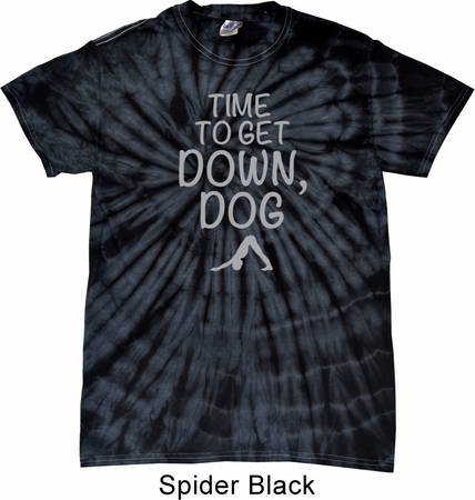 Yoga Get Down Dog Spider Tie Dye Shirt