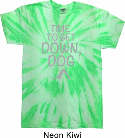 Yoga Get Down Dog Twist Tie Dye Shirt