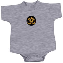 Yoga Gold AUM Patch Baby Onesie