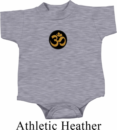 Yoga Gold AUM Patch Baby Onesie