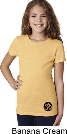 Yoga Gold AUM Patch Bottom Print Girls Shirt