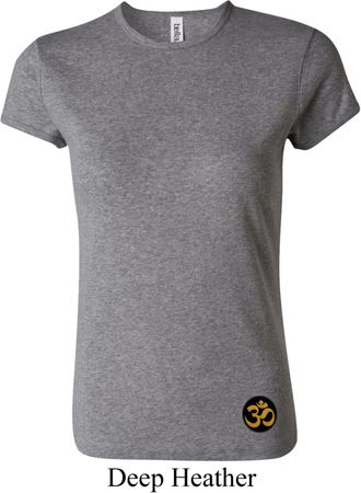 Yoga Gold AUM Patch Bottom Print Ladies Crewneck Shirt