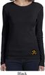 Yoga Gold AUM Patch Bottom Print Ladies Long Sleeve Shirt