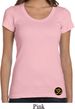 Yoga Gold AUM Patch Bottom Print Ladies Scoop Neck Shirt