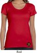 Yoga Gold AUM Patch Bottom Print Ladies Scoop Neck Shirt