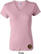 Yoga Gold AUM Patch Bottom Print Ladies V-neck Shirt