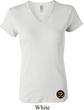 Yoga Gold AUM Patch Bottom Print Ladies V-neck Shirt