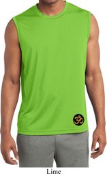 Yoga Gold AUM Patch Bottom Print Mens Sleeveless Moisture Wicking