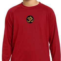 Yoga Gold AUM Patch Kids Dry Wicking Long Sleeve Shirt