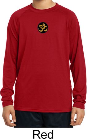 Yoga Gold AUM Patch Kids Dry Wicking Long Sleeve Shirt