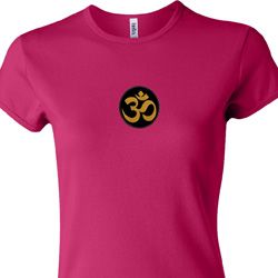 Yoga Gold AUM Patch Ladies Crewneck Shirt Yoga Gold AUM Patch Ladies Crewneck Shirt