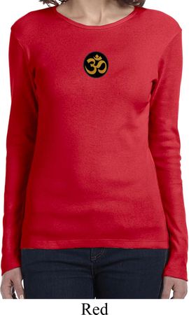 Yoga Gold AUM Patch Ladies Long Sleeve Shirt