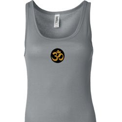 Yoga Gold AUM Patch Ladies Longer Length Tank Top Yoga Gold AUM Patch Ladies Longer Length Tank Top