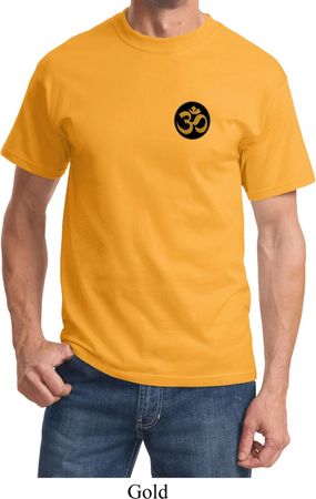 Yoga Gold AUM Patch Pocket Print Adult Shirt