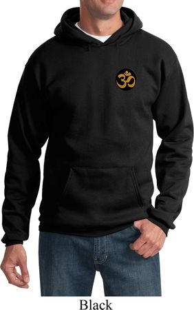 Yoga Gold AUM Patch Pocket Print Hoodie