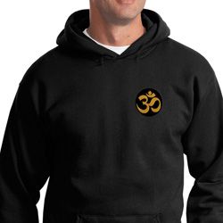 Yoga Gold AUM Patch Pocket Print Hoodie