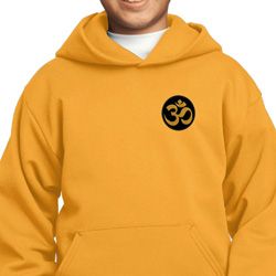 Yoga Gold AUM Patch Pocket Print Kids Hoodie