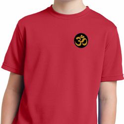 Yoga Gold AUM Patch Pocket Print Kids Moisture Wicking Shirt
