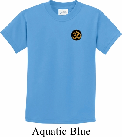 Yoga Gold AUM Patch Pocket Print Kids Shirt