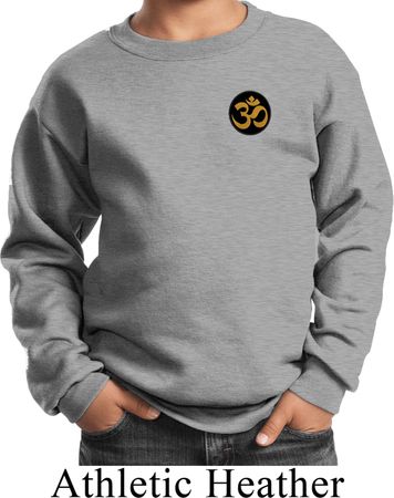 Yoga Gold AUM Patch Pocket Print Kids Sweatshirt