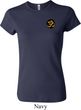 Yoga Gold AUM Patch Pocket Print Ladies Crewneck Shirt