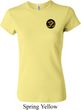 Yoga Gold AUM Patch Pocket Print Ladies Crewneck Shirt