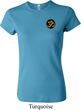 Yoga Gold AUM Patch Pocket Print Ladies Crewneck Shirt