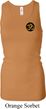 Yoga Gold AUM Patch Pocket Print Ladies Longer Length Racerback Tank