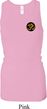 Yoga Gold AUM Patch Pocket Print Ladies Longer Length Racerback Tank