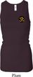 Yoga Gold AUM Patch Pocket Print Ladies Longer Length Racerback Tank