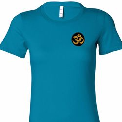 Yoga Gold AUM Patch Pocket Print Ladies Longer Length Shirt