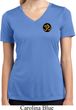 Yoga Gold AUM Patch Pocket Print Ladies Moisture Wicking V-neck Shirt