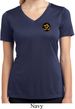 Yoga Gold AUM Patch Pocket Print Ladies Moisture Wicking V-neck Shirt