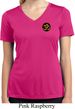 Yoga Gold AUM Patch Pocket Print Ladies Moisture Wicking V-neck Shirt