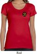Yoga Gold AUM Patch Pocket Print Ladies Scoop Neck Shirt