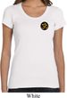 Yoga Gold AUM Patch Pocket Print Ladies Scoop Neck Shirt